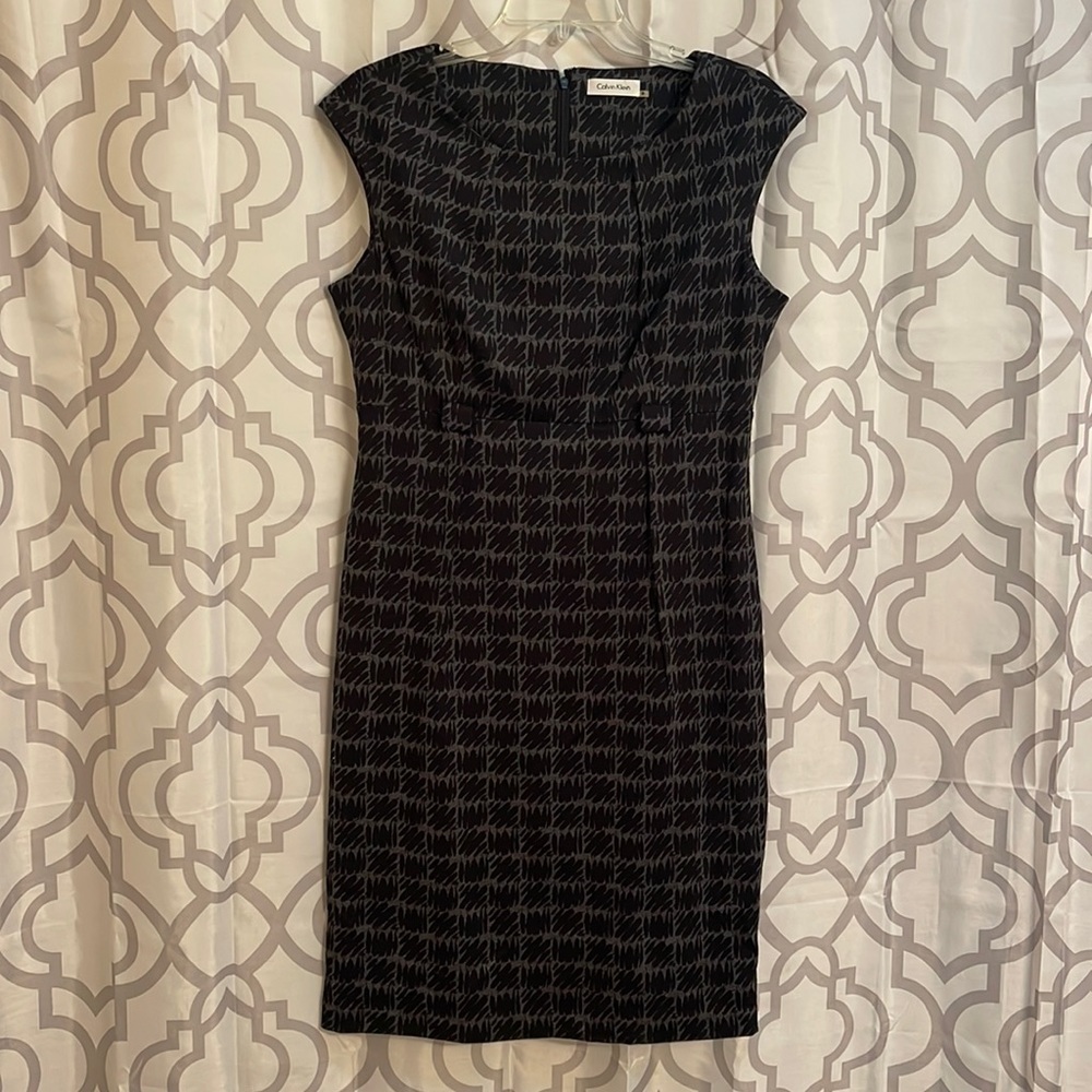 Calvin Klein fitted black business casual dress
